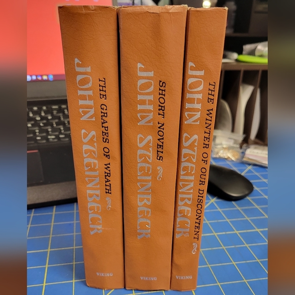Vintage 1960s John Steinbeck Book Set of 3